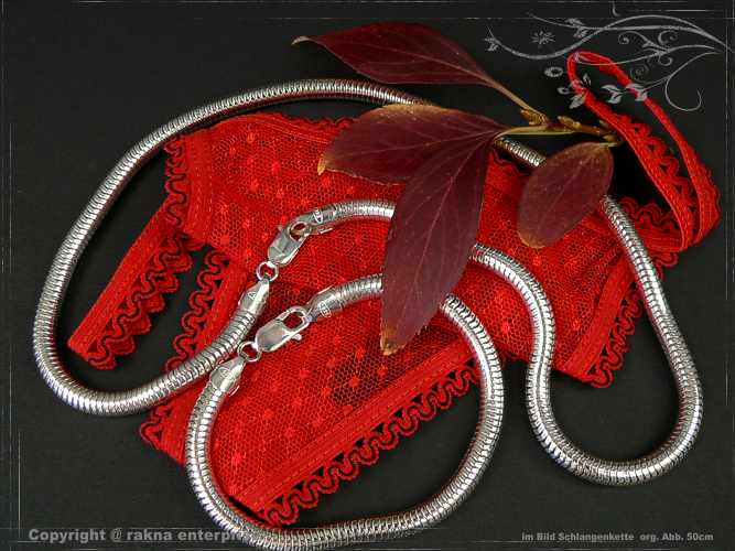 Schlangenketten 925 silber 6mm Kombination
